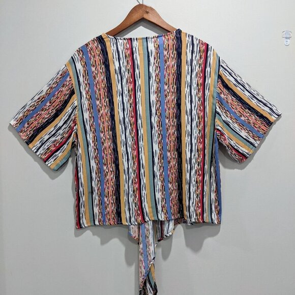 Zac & Rachel Women's Tie Front Striped Top | Size S - Picture 4 of 7